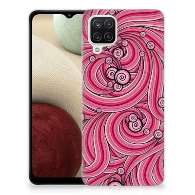 Samsung Galaxy A12 | Hoesje maken | Swirl Pink Samsung Galaxy A12 | Hoesje maken | Swirl Pink