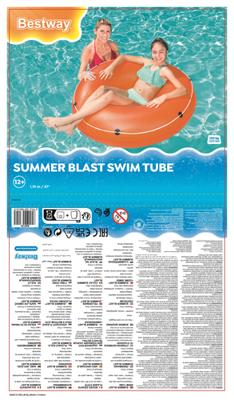 Bestway Opblaasbare Gladde Vlotter met Koord Assorti Kleur D119 cm +12 Jaar Strand en Zwembad 36120