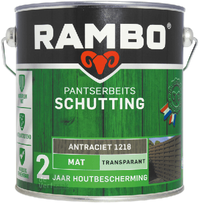 Rambo Pantserbeits Schutting Mat Transparant 2,5 liter - Teakhout