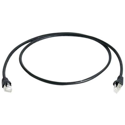 Telegärtner 100008648 RJ45 Netwerkkabel, patchkabel CAT 6A S/FTP 5.00 m Zwart Vlambestendig, Snagless, Pair afscherming, Afgeschermd (dubbel), Halogeenvrij, UL