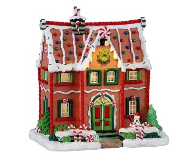 Peppermint House battery operated (4.5V) Kerst LEMAX - Lemax