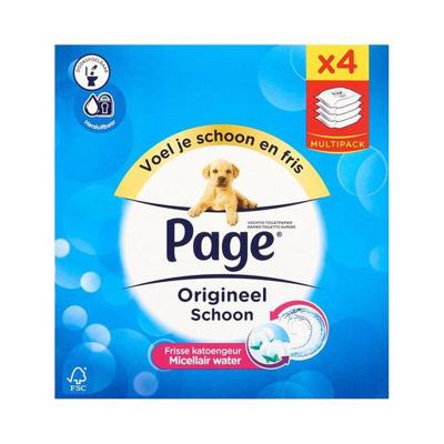 Page vochtig toiletpapier navul 42 vel (4 stuks)