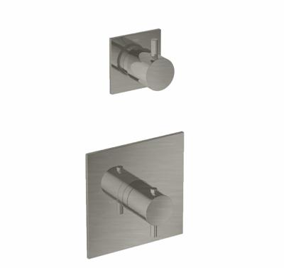 Inbouw Douchekraan Hotbath Laddy Thermostaat Met Stopkraan Vierkant Geborsteld Nikkel