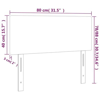 Hoofdbord LED 100x5x78/88 cm fluweel donkergroen