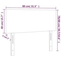 Hoofdbord LED 144x5x78/88 cm stof donkergrijs - thumbnail
