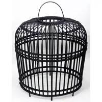 Lampenkap Bamboe Groot - zwart - thumbnail