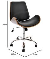 Stoel DKD Home Decor Bruin Zwart Zilverkleurig 52 x 58,5 x 98 cm - thumbnail