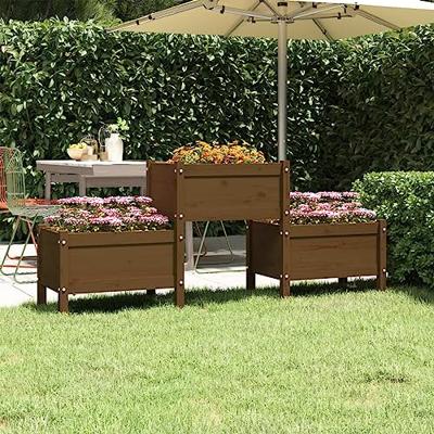 VidaXL Plantenbak 178,5x44x75 cm massief grenenhout honingbruin VidaXL Plantenbak 178,5x44x75 cm massief grenenhout honingbruin
