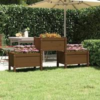 VidaXL Plantenbak 178,5x44x75 cm massief grenenhout honingbruin - thumbnail