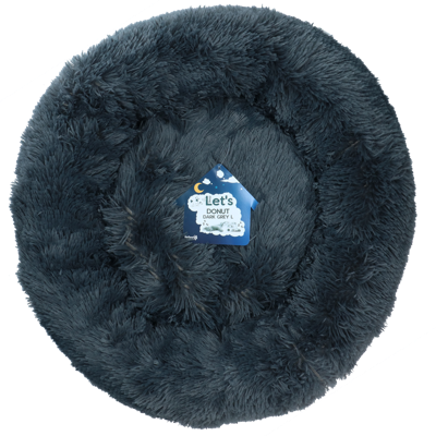 Let&apos;s Sleep Donut Donkergrijs L