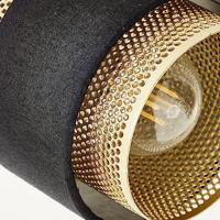 Brilliant 2-lichts plafondlampGrove zwart met goud - 99301/86 - thumbnail