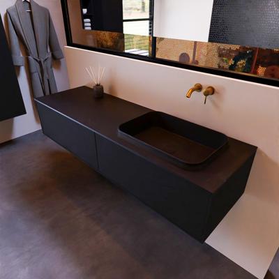 Badkamermeubelset Mondiaz Erin 150 cm met 2 Lades met RIDGE Wastafel Rechts Urban Zonder Kraangaten Greeploos Mat Urban Badkamermeubelset Mondiaz Erin 150 cm met 2 Lades met RIDGE Wastafel Rechts Urban Zonder Kraangaten Greeploos Mat Urban