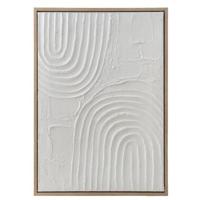 Schilderij 3D Art Reset - wit - MDF - 70x30 cm - Leen Bakker - thumbnail