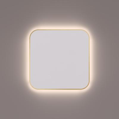 Toiletspiegel Hipp Design SPM T06 Rechthoek 35x35 cm Met Afgeronde Hoeken En Verlichting Messing Toiletspiegel Hipp Design SPM T06 Rechthoek 35x35 cm Met Afgeronde Hoeken En Verlichting Messing
