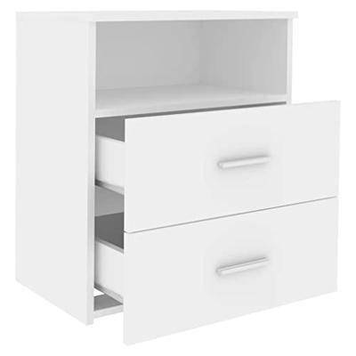 VidaXL Nachtkastjes 2 st 50x32x60 cm wit