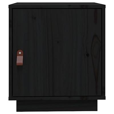 Nachtkastjes 2 st 40x34x45 cm massief grenenhout zwart