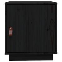 Nachtkastjes 2 st 40x34x45 cm massief grenenhout zwart - thumbnail