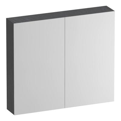 Brauer Impress Deluxe Spiegelkast - 80 cm - met interne en externe Verlichting - 2 Dubbelzijdige Spiegeldeuren - Timber Grey