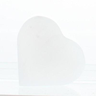 Steengoed Hart seleniet wit ca 6 cm 1 Stuks
