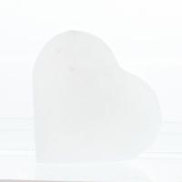 Steengoed Hart seleniet wit ca 6 cm 1 Stuks - thumbnail