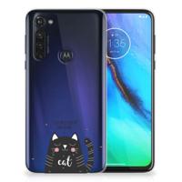 Motorola Moto G Stylus Telefoonhoesje met Naam Cat Good Day - thumbnail