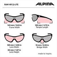 Olympic Sportswear Alpina sport sportbril ram hr q-lite zilv. spiegellens blauw - thumbnail