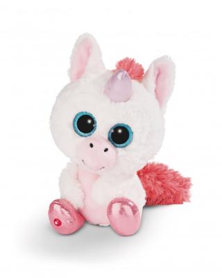 Nici glubschis pluchen knuffel eenhoorn milky-free, 15cm