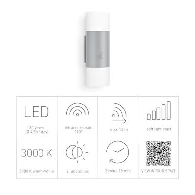 Steinel sensorlamp L 910 LED zilver - 576219 - thumbnail