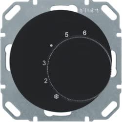 Berker thermostaat wisselcontact R1-R3 zwart 20262045
