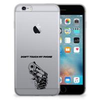 Apple iPhone 6 | 6s Silicone-hoesje Gun Don't Touch My Phone - thumbnail