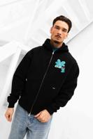 Croyez Botanique Zip Hoodie Heren Zwart/Blauw - Maat M - Kleur: ZwartBlauw | Soccerfanshop - thumbnail