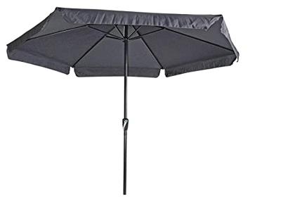 Stokparasol Gemini 300 cm met volan grijs Stokparasol Gemini 300 cm met volan grijs