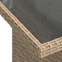 6-delige Loungeset met kussens poly rattan beige - thumbnail