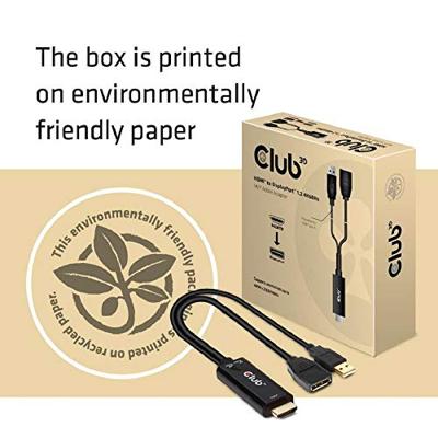 CLUB3D HDMI 2.0 TO DISPLAYPORT 1.2 4K60HZ HDR M/F ACTIVE ADAPTER Zwart