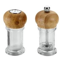 Metaltex Zoutvaatje + Pepermolen 10 cm Acryl/Hout - thumbnail