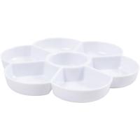 Creativ Company Palet in bloemvorm, d 17,5 cm, wit, 1 stuk - thumbnail