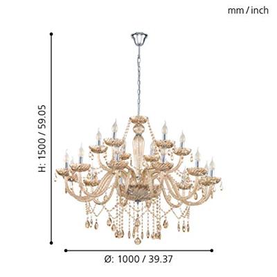 Eglo Cognac kroonluchterBasilano 18-lichts 100cm - 39095