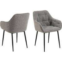 Sohome Eetkamerstoel 'Milly' Bouclé, kleur Grijs - thumbnail