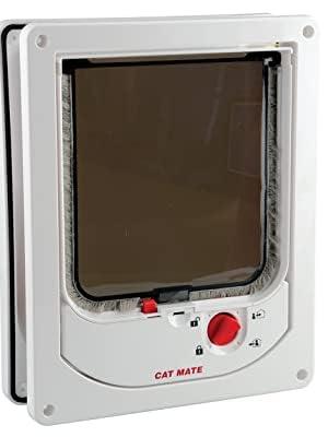 Cat Mate electromagnetisch kattenluik met vierwegsluiting 60mm wit - thumbnail