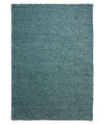 Tapeso Hoogpolig vloerkleed shaggy Trend effen - lichtblauw - 100x200