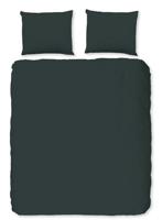 Good Morning Dekbedovertrek "uni dessin" - Groen - (200x200/220 cm) - Katoen - thumbnail