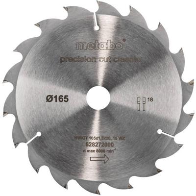 Metabo Accessoires Cirkelzaagblad | HW/CT | 165x20mm | 18 WZ - 628272000 Metabo Accessoires Cirkelzaagblad | HW/CT | 165x20mm | 18 WZ - 628272000
