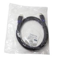 LogiLink CH0062 HDMI-kabel HDMI Aansluitkabel HDMI-A-stekker, HDMI-A-stekker 2.00 m Zwart 4K UHD, Audio Return Channel (ARC), Vergulde steekcontacten - thumbnail
