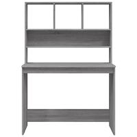 Bureau met schappen 102x45x148 cm bewerkt hout grijs sonoma - thumbnail