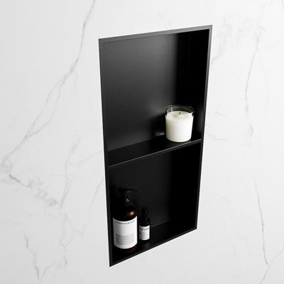 MONDIAZ EASY Nis 59,5x29,5cm in solid surface kleur Urban | Urban. 2 vakken geschikt voor in- of opbouw MONDIAZ EASY Nis 59,5x29,5cm in solid surface kleur Urban | Urban. 2 vakken geschikt voor in- of opbouw