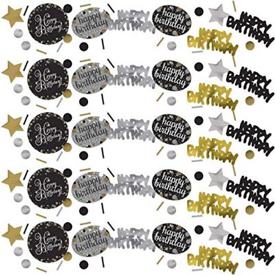 Happy Birthday Hangdecoratie Swirl Mix Goud