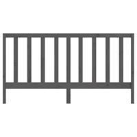 Hoofdbord 206x4x100 cm massief grenenhout grijs - thumbnail