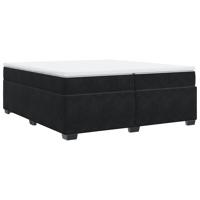 Boxspring met matras fluweel zwart 200x200 cm - thumbnail