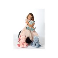 Knuffel - Zigeunerspeelgoed - Floppy Draak - 30cm - Blauw - thumbnail