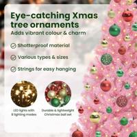 VidaXL Kunstmatig voorverlicht kerstboom met 150 led roze 120 cm pvc - thumbnail